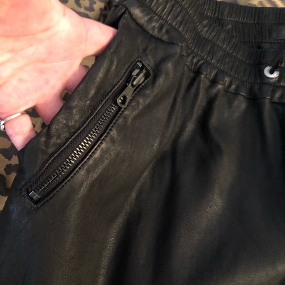 Joe’s Jeans size 12 black beautiful genuine leather pants ultra soft give - Picture 7 of 16
